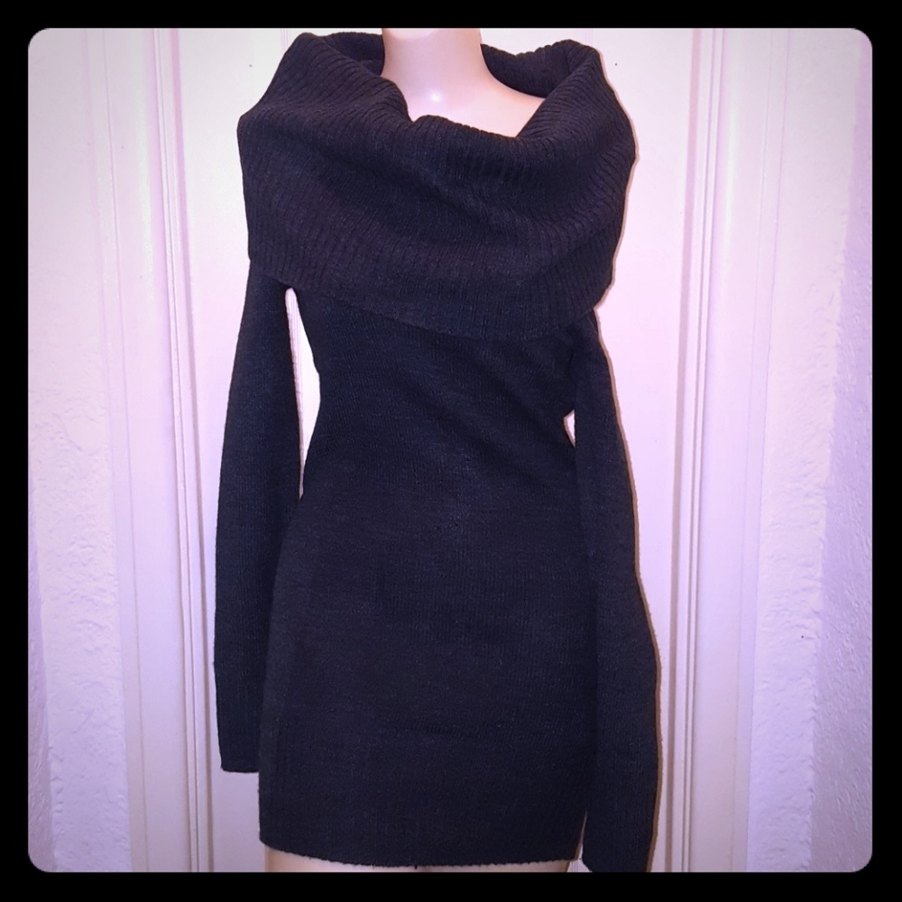 Super cute cowl neck sweater dress